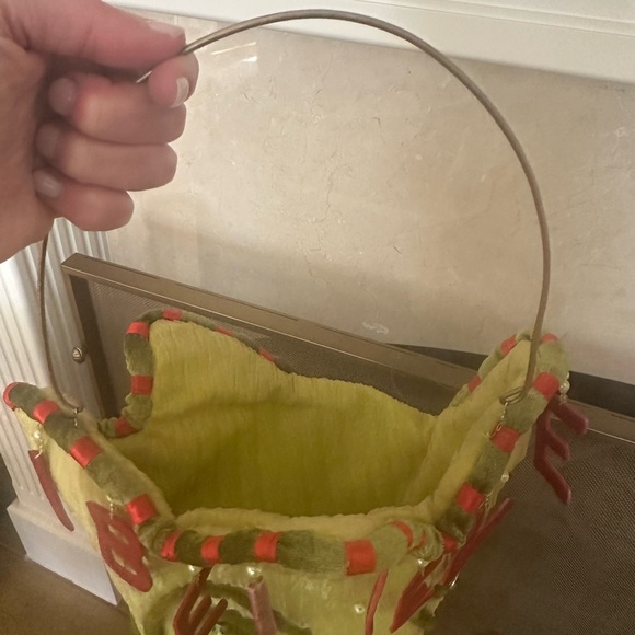 Festive Green and Red Holiday Stocking - Picture 2 of 2